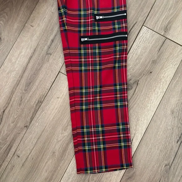 Danielle Guizio Plaid Zipper Trousers - Picture 3 of 5